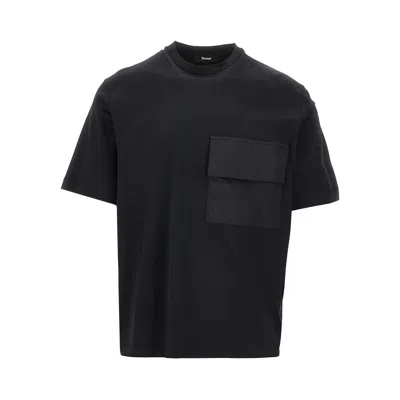 Herno Laminar Boxy Fit T-shirt With Nylon Pocket In Black