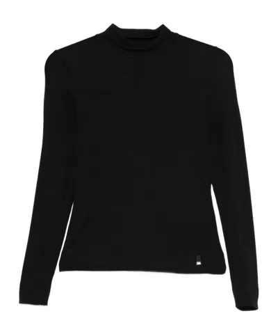 Herno Long-sleeved Turtleneck Knit Top In Multi