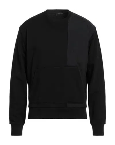 Herno Man Sweatshirt Black Size 38 Cotton