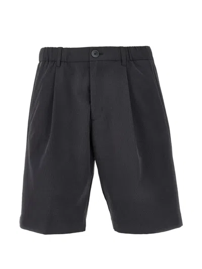 Herno Navy Blue Polyester Bermuda