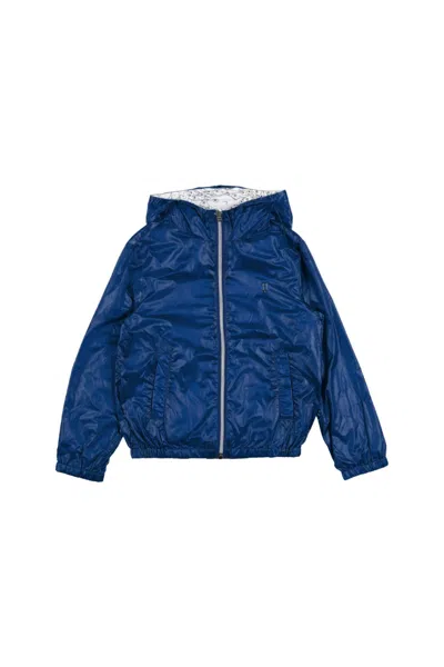 Herno Nylon Hooded Jacket In Blue