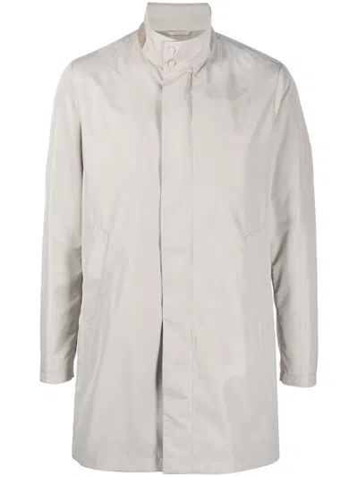 Herno Parka Coat In Neutrals