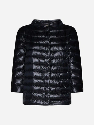 Herno Quilted Nylon Down Jacket In Black