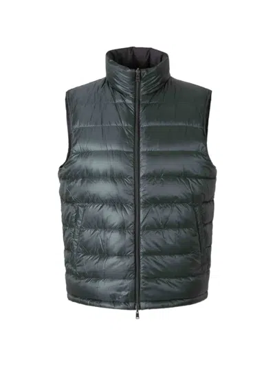 Herno Reversible Quilted Gilet In Green