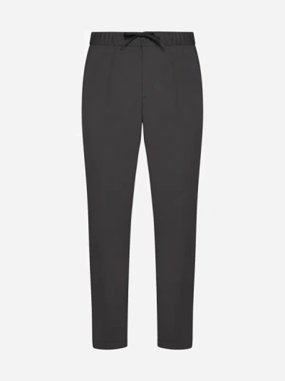 Herno Stretch Nylon Trousers In Dove,grey