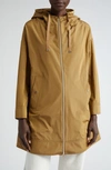 Herno Techno Taffeta A-line Parka In Camel