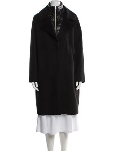 Pre-owned Herno Virgin Wool Coat In Black