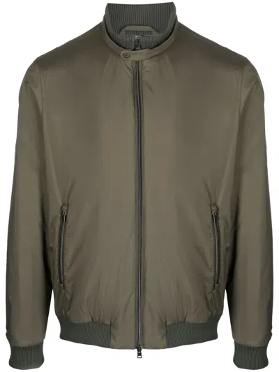 Herno Zip-fastening Bomber Jacket In Green