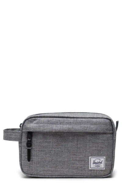 Herschel Supply Co Chapter Recycled Polyester Dopp Kit In Raven Crosshatch