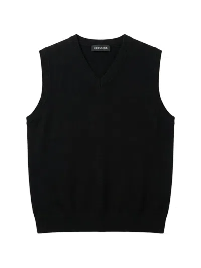 Herskind Fabien Cashmere Vest In Black