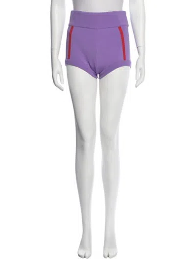 Pre-owned Herve By Herve Leger Mini Shorts In Purple