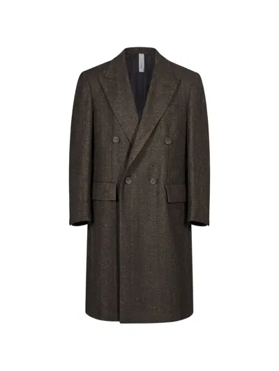 Hevo Martinafranca Double-breasted Coat In Multi