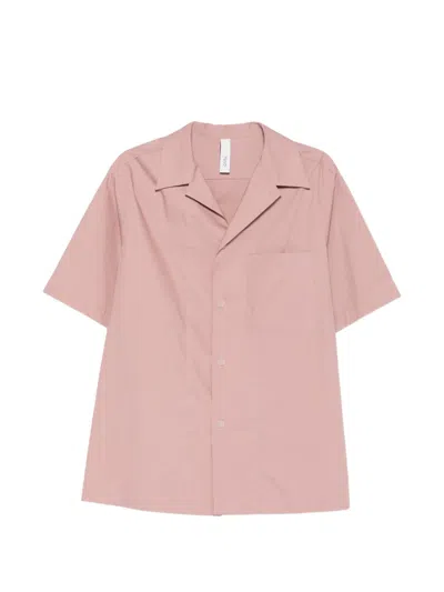 Hevo Novoli Short-sleeve Chest-pocket Shirt In Pink