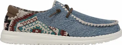 Hey Dude Women's Wendy Rodeo Slip On Shoes In Denim In Multi