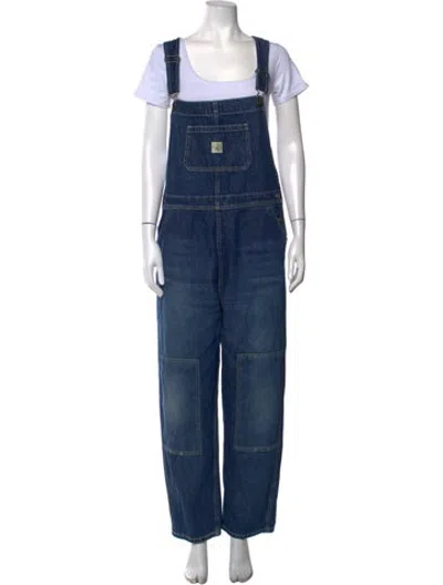 Pre-owned Hey Gang Crew Neck Overalls In Blue