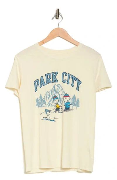 Hi Res Peanuts Park City Ski Crew Tee In Washed Marshmallow