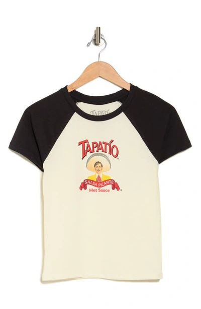 Hi Res Tapatio Raglan Sleeve Graphic Tee In Marshmallow/ Black