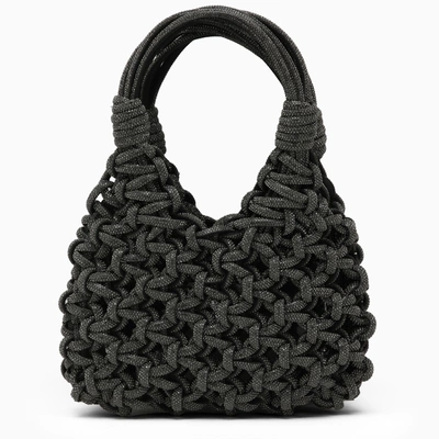 Hibourama Black Vannifique Rock Bag With Crystals In Grey