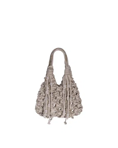 Hibourama Borsa Vannifique Inverno Pendant Gold Golden Shadow In Gray