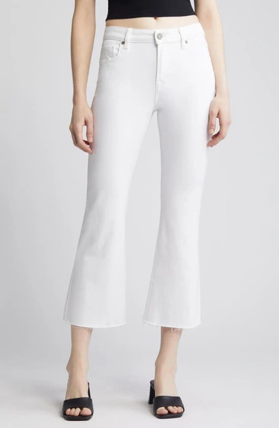 Hidden Jeans Clean Cut Crop Flare Jeans In White