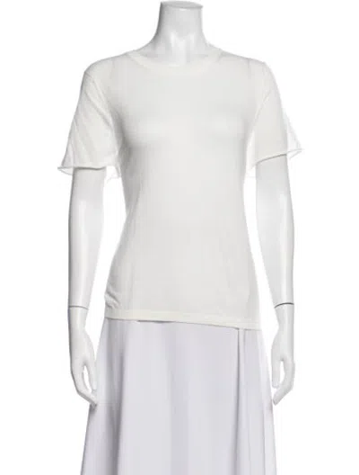 Pre-owned High Sport Crew Neck Short Sleeve T-shirt In White