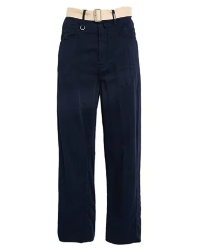 High Woman Pants Navy Size 4 Cotton, Linen In Black