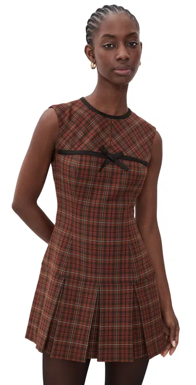 Hill House Home The Michelle Dress Chestnut Plaid In Brown