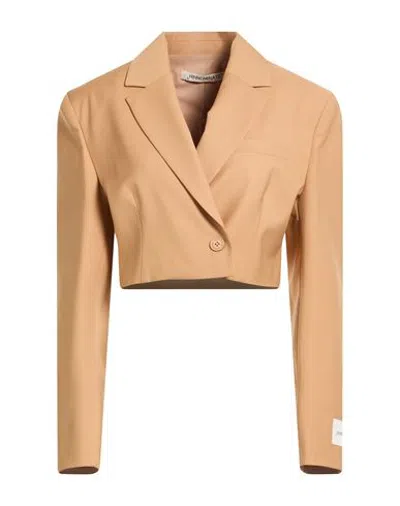 Hinnominate Woman Blazer Sand Size M Polyester, Viscose, Elastane In Nude