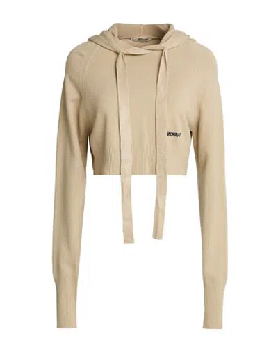 Hinnominate Woman Sweater Beige Size L Viscose, Polyester, Polyamide In Neutral