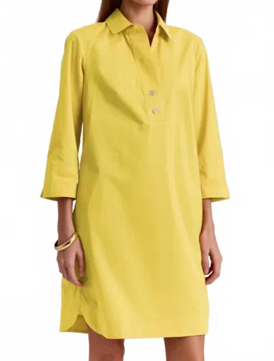 Hinson Wu Aileen 3/4 Sleeve Button Back Dress In Lemonade In Multi
