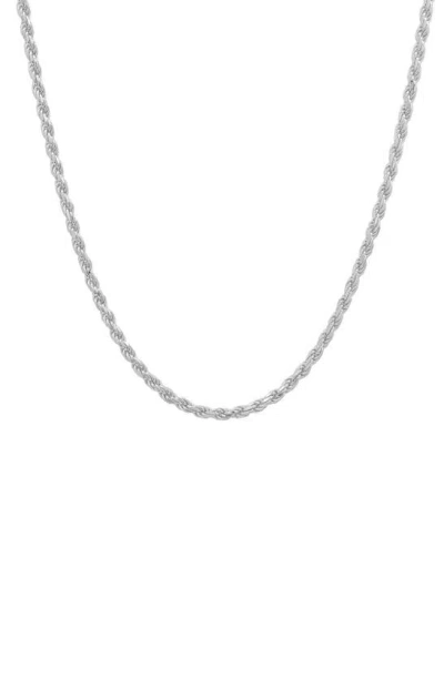 Hmy Jewelry Rope Chain Necklace In Silver