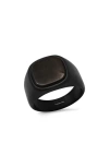 Hmy Jewelry Signet Ring In Black