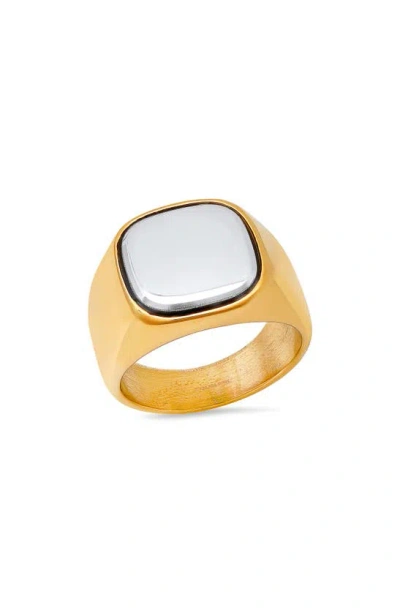 Hmy Jewelry Signet Ring In Gold
