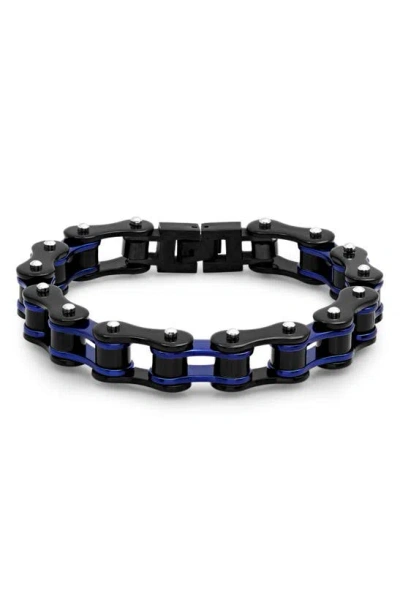Hmy Jewelry Two-tone Bracelet In Black/blue