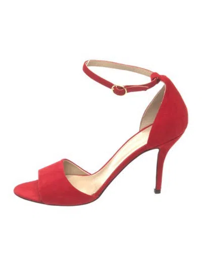 Pre-owned Hobbs London Suede Sandals In Red