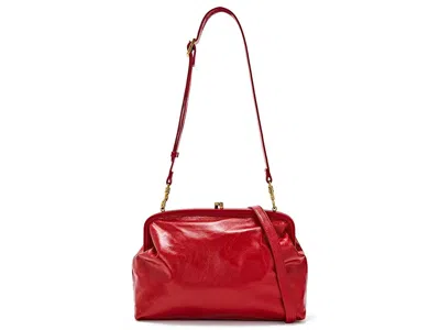 Hobo Alba Frame Large Shoulder Shoulder Women's Handbags True Red, Leather