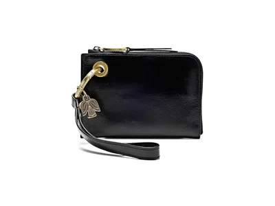 Hobo Jett Cc Wristlet Wallet Women's Handbags Black, Leather