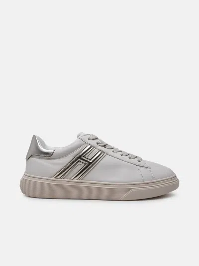 Hogan H365 Ivory Leather Sneakers In Beige