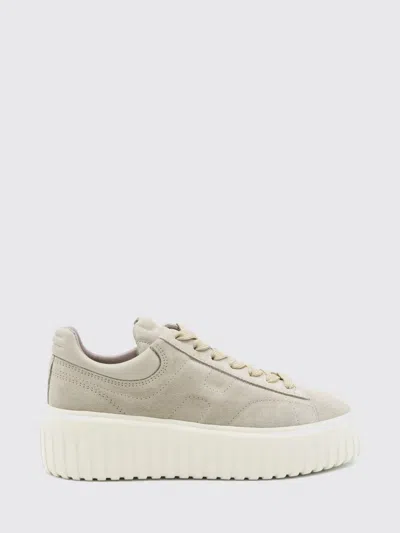 Hogan H-stripes Suede Platform Sneakers In Multi
