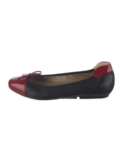 Pre-owned Hogan Leather Colorblock Pattern Ballet Flats In Blue