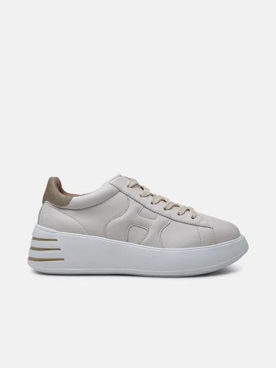 Hogan Leather Rebel H564 Sneaker In Beige