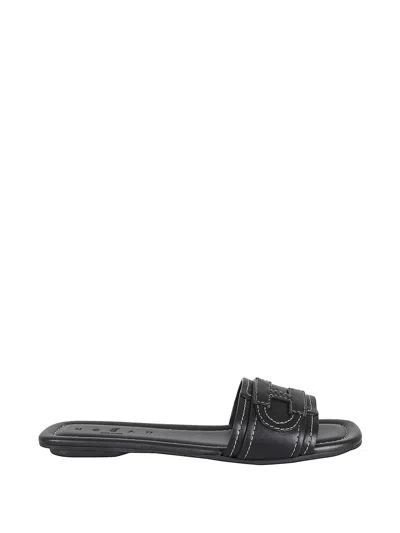 Hogan Multicolour Calfskin Sandals In Multicolor