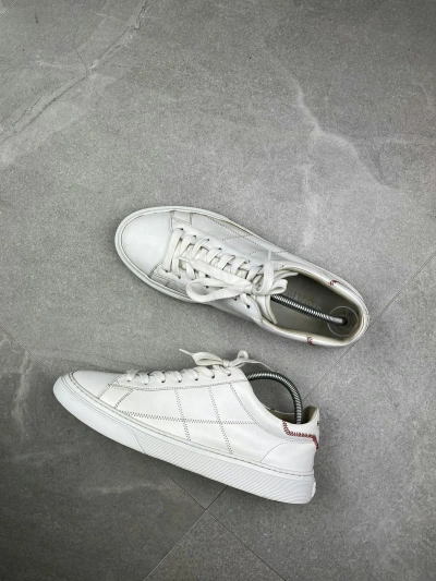 Pre-owned Hogan Rrp 400€  Low Top White Leathers Sneakers Shoes