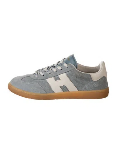 Pre-owned Hogan Suede Colorblock Pattern Sneakers In Silver