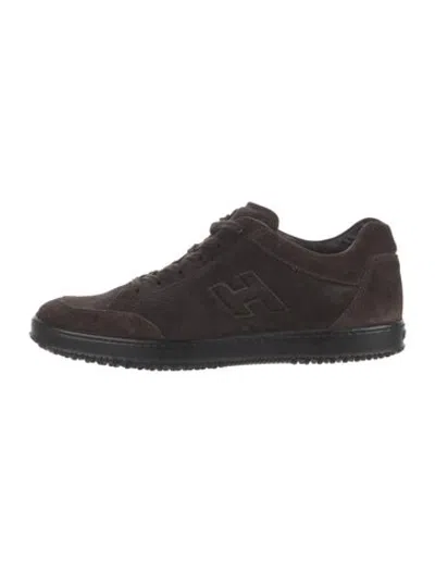 Pre-owned Hogan Suede Sneakers In Brown