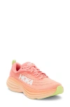 Hoka Bondi 8 Running Shoe In Coral/papaya
