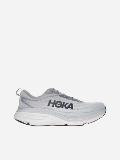 Hoka Bondi 8 Sneakers In Sharkskin,harbor Mist