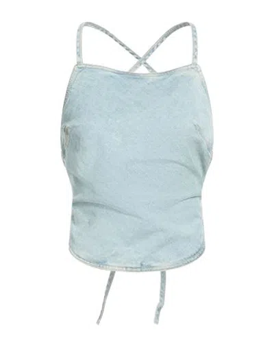 Holzweiler Woman Top Blue Size S Cotton, Elastane