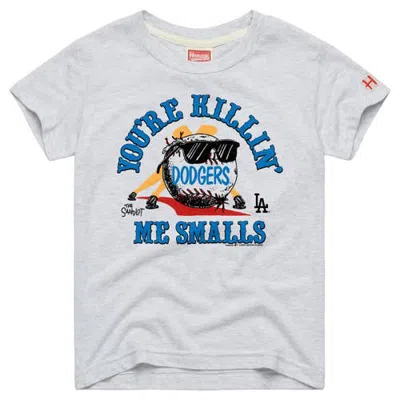 Homage Kids' Toddler  Ash Los Angeles Dodgers X The Sandlot Tri-blend T-shirt In White