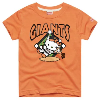 Homage Kids' Toddler  Orange San Francisco Giants Hello Kitty X Mlb Tri-blend T-shirt